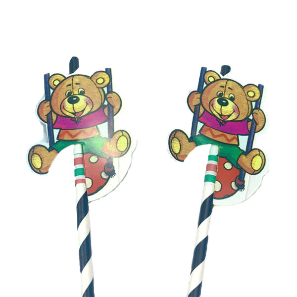 Bear Party Decorations Paper Drinking Straw - Image 4