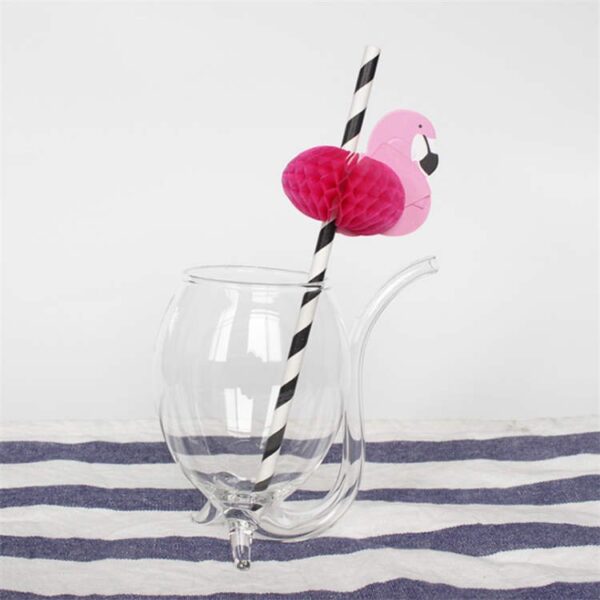 Flamingo Decorations Cocktail Paper Drinking Straw - Image 5