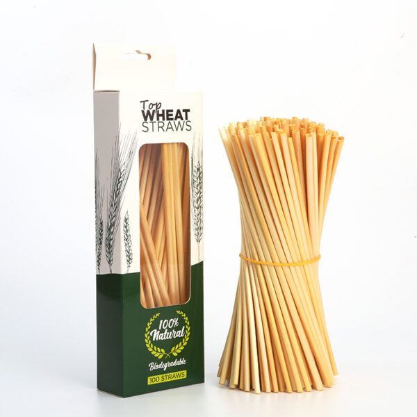 100% Composable Natural Wheat Drinking Straws - Image 4